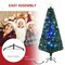 Edge Collections - 6' - Green - Pre-Lit Douglas Fir Artificial Christmas Tree with Fiber Optic Lights - 1 Piece